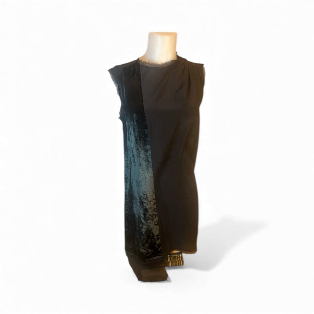 Winter Kate Nichole Richie Elegant Black Velvet asymmetrical Dress New Yeas Y2K - Picture 7 of 7